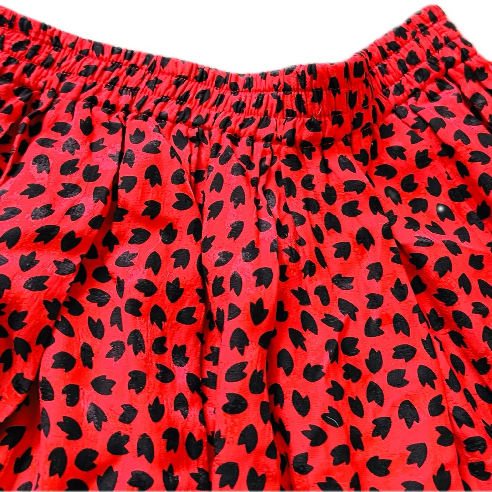 Anne Klein Red and Black Polka Dot Skirt - Picture 2 of 3